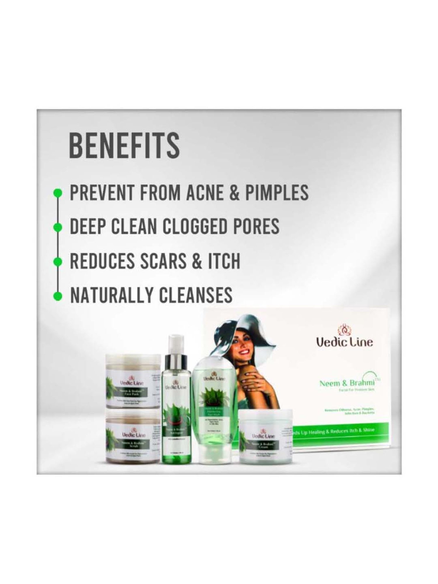 VEDIC LINE Neem and Brahmi Herbal Facial Kit
