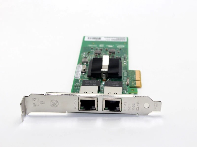 Gigabit Ext 2 Port PCI-E x4 Ethernet Adapter Server Card Chipset for 82576