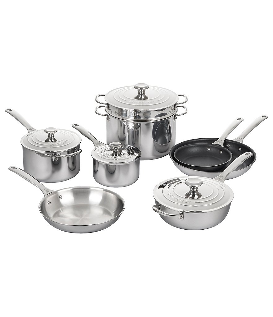 Le Creuset 12-Piece Stainless Steel Cookware Set