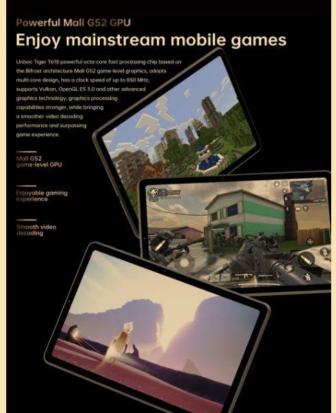 iPlay40 10.4 inch 2K FHD 2000*1200 8GB RAM 128GB ROM Android 10 T618 CPU LTE phonecall 5G WiFi Tablet PC