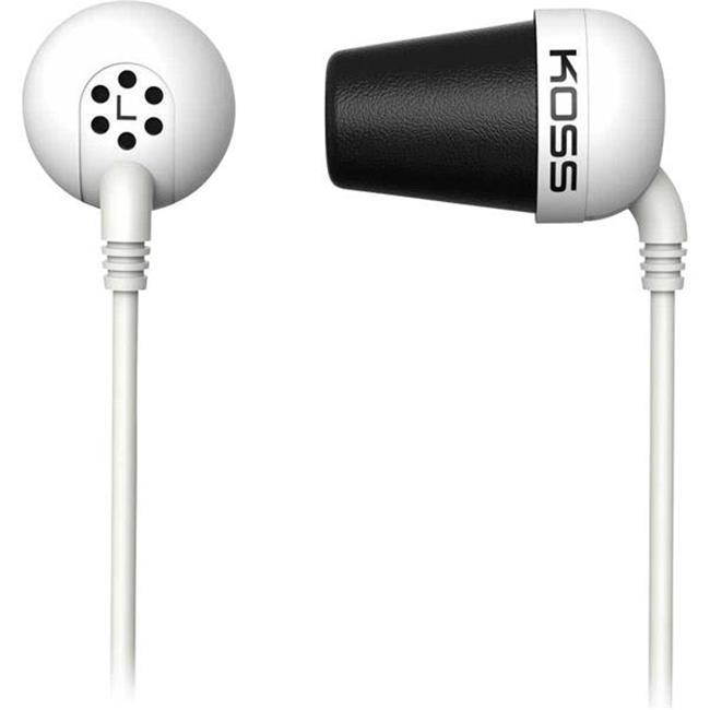 KOSS White PLUGW Earbud Noise Isolating