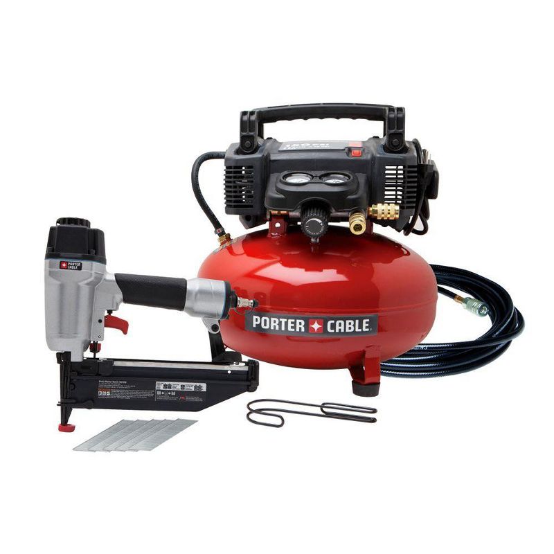 Porter-Cable PCFP72671R 2-1/2 in. Finish Nailer and 6 Gallon Pancake Air Compressor Combo Kit