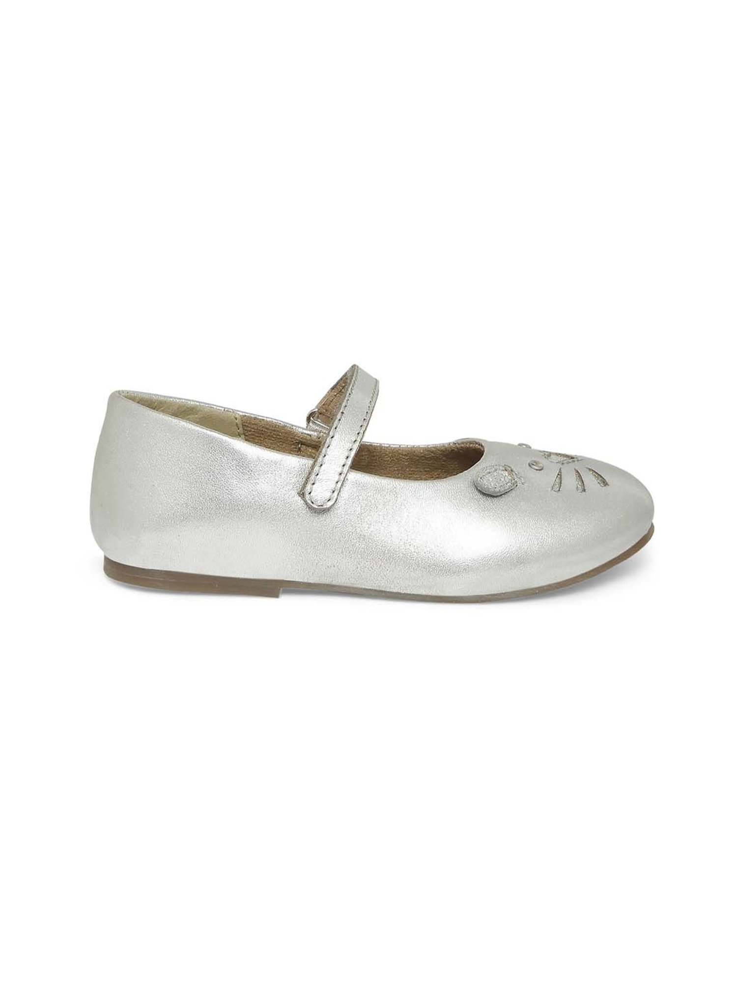 Aria Nica Kids Kitty Silver Mary Jane Shoes