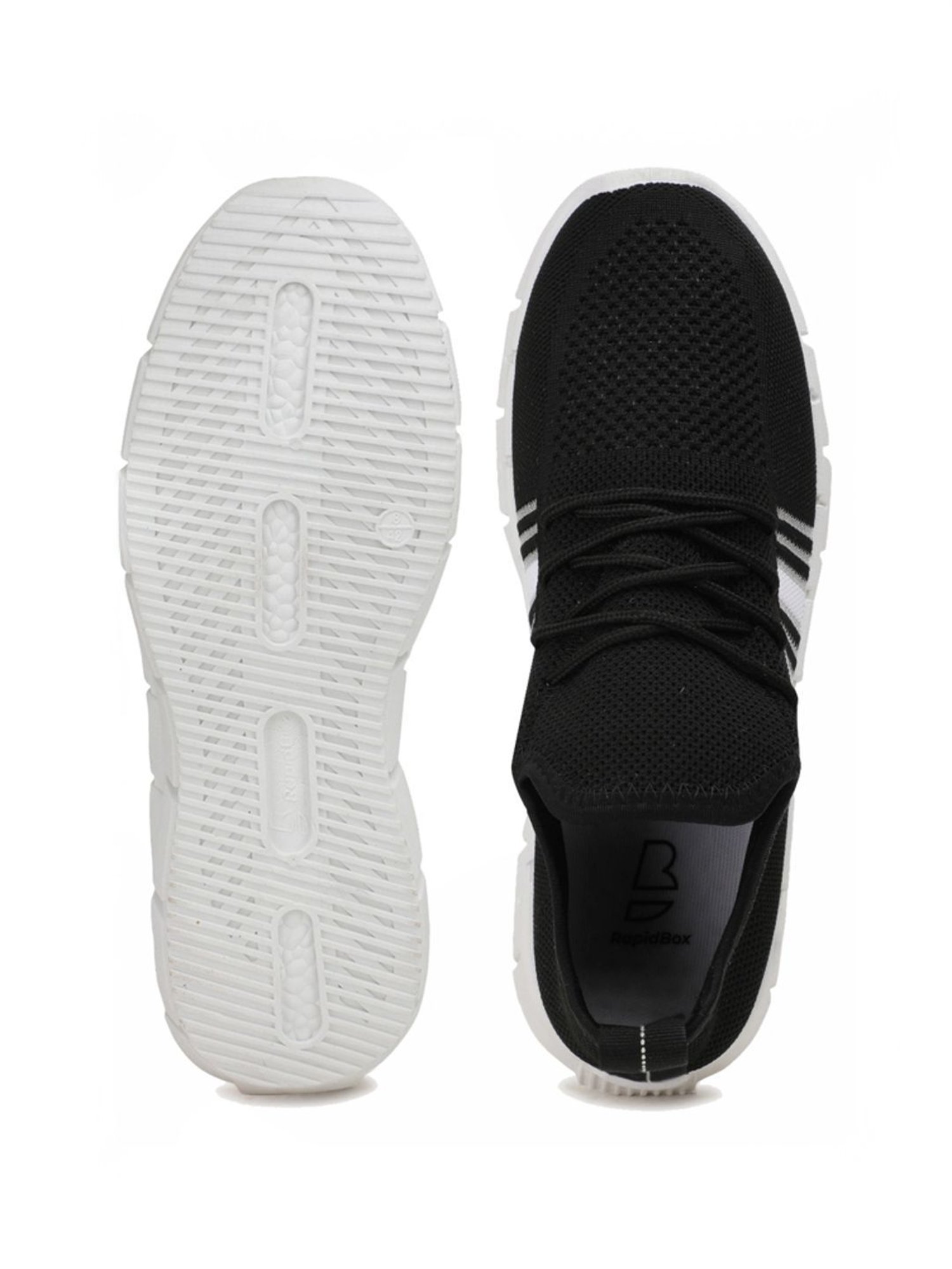 Rapid Box Men's Black Running Shoes