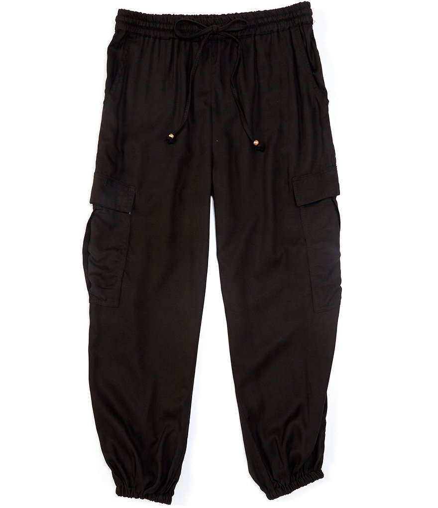 Angie Big Girls 7-14 Tie-Waist Cargo Jogger