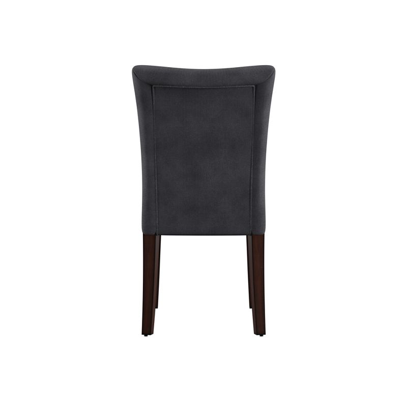 Set of 2 Quinby Parson Dining Chair Wood Charcoal - Inspire Q