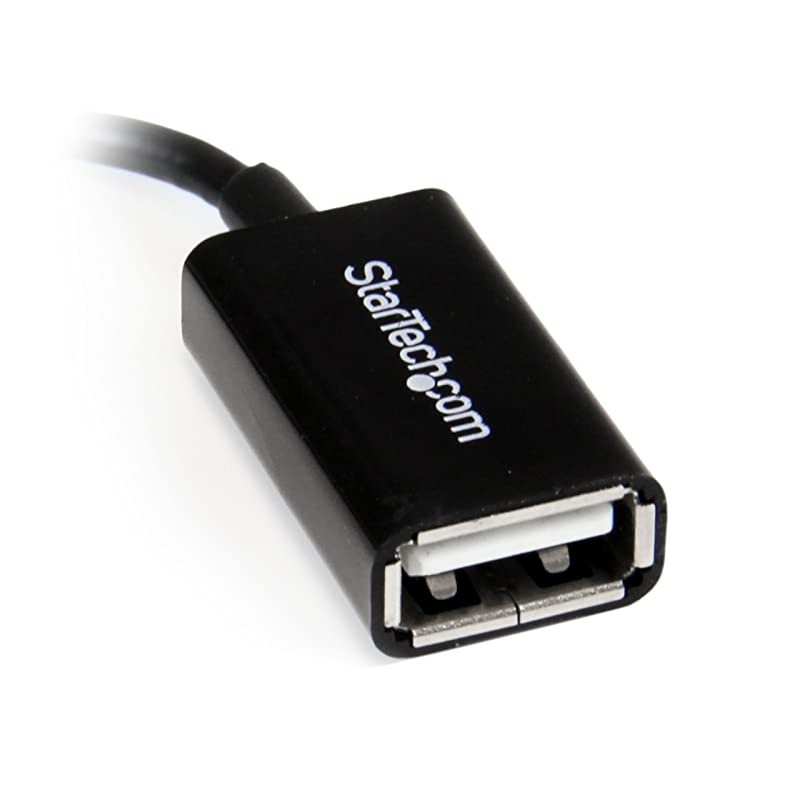 Com 5In Right Angle Micro USB to USB OTG Host Adapter MF USB Adapter 5 In Black UUSBOTGRA Black UUSBOTGRA