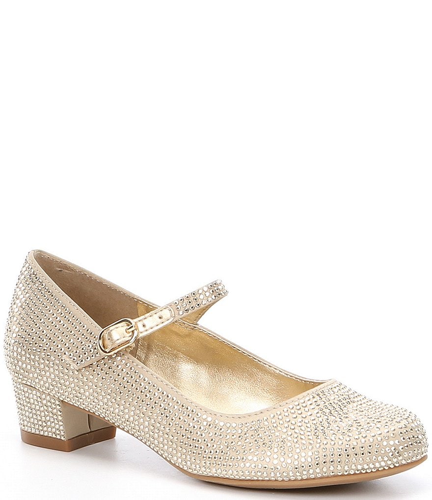 Copper Key Girls' Brilliance Satin Studded Mary Janes (Youth)