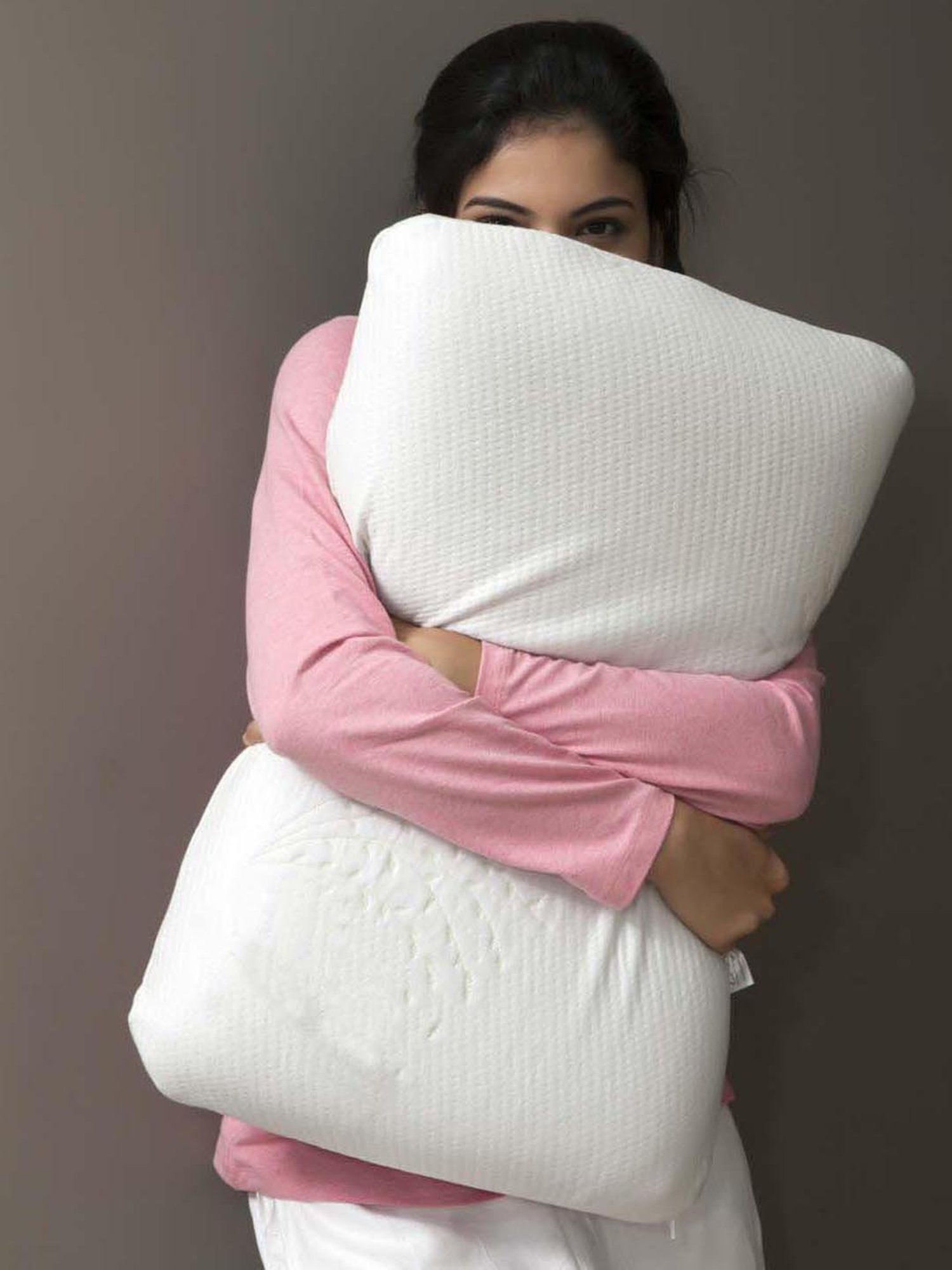 The White Willow White Stitched Memory Foam Pillow - Set of 1