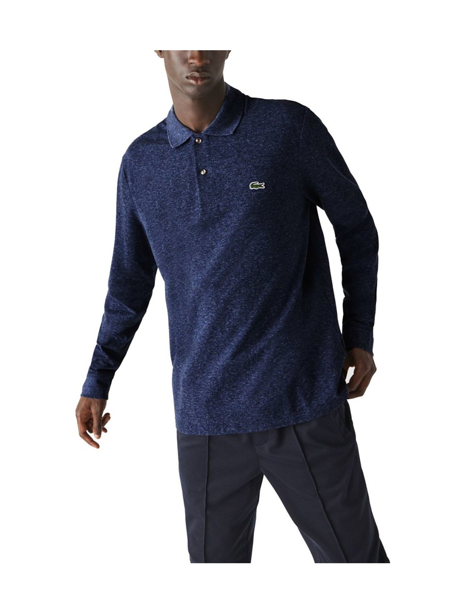 Lacoste Blue Marl Petit Pique Classic Fit Polo T-Shirt