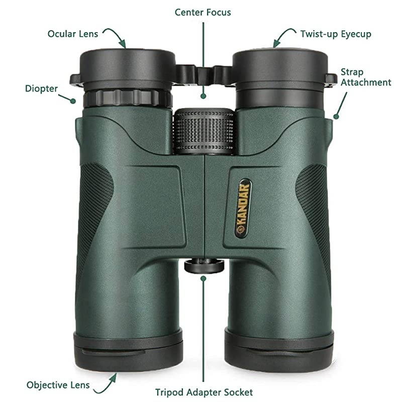 Binoculars for Adults HD ProfessionalWaterproof Fogproof Binoculars with Low Light Night Vision Durable and Clear FMC BAK4 Prism Lens for Birds Watching Hunting Traveling Outdoor Sports