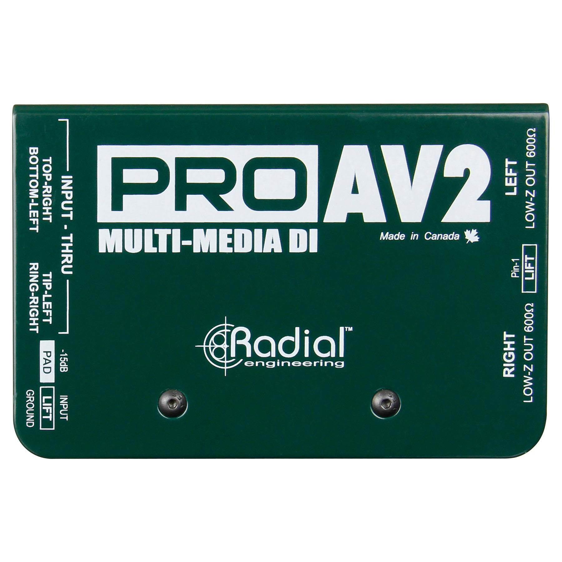 Radial ProAV2 Two Channel Audio Video Direct Box