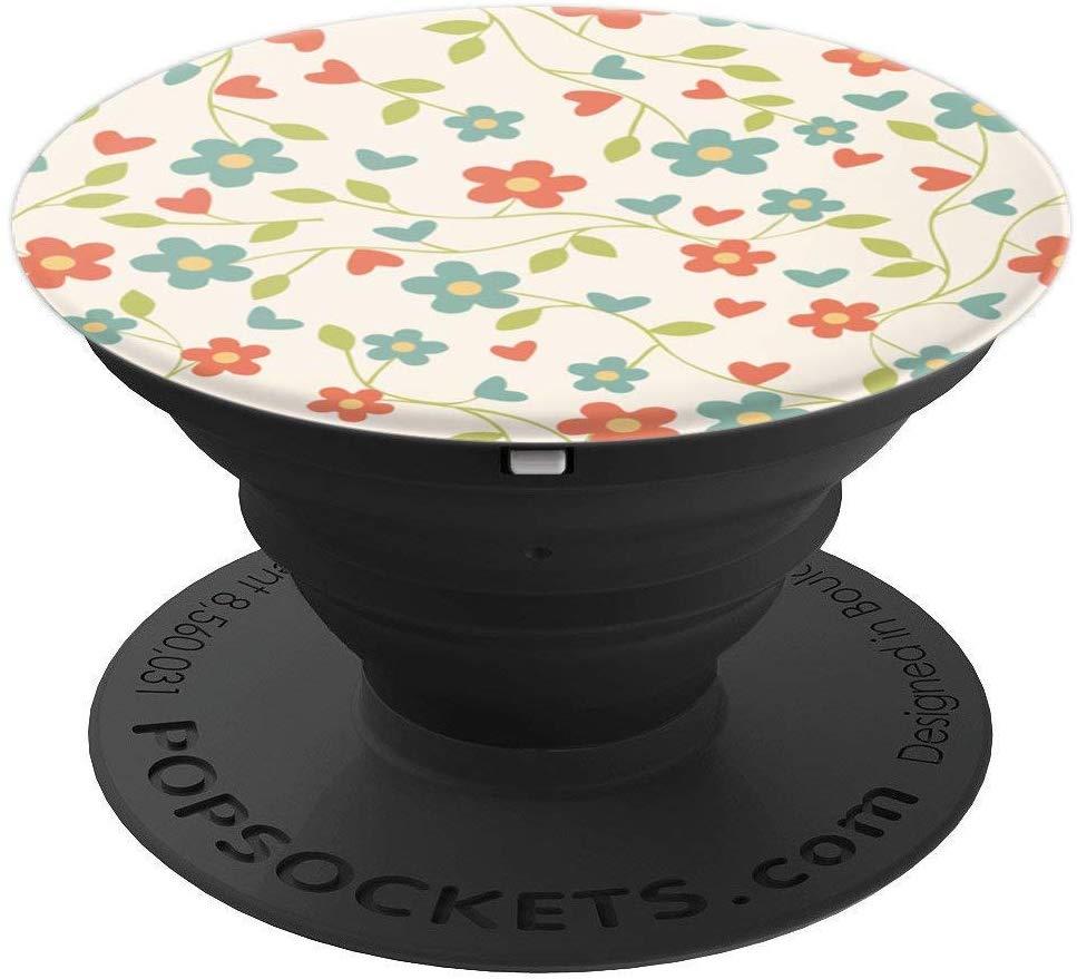 Beautiful Flower Pattern PopSockets Grip and Stand for Phones and Tablets
