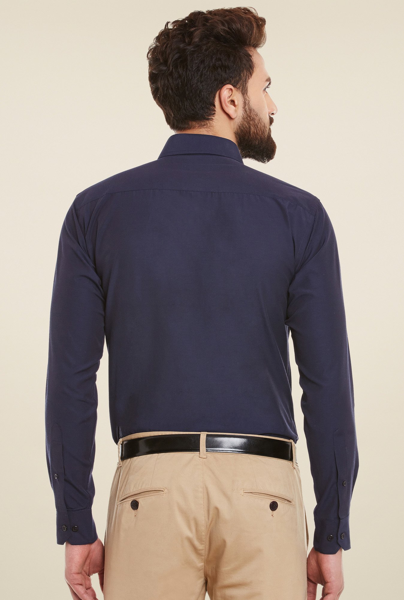 Hancock Dark Blue Slim Fit Shirt