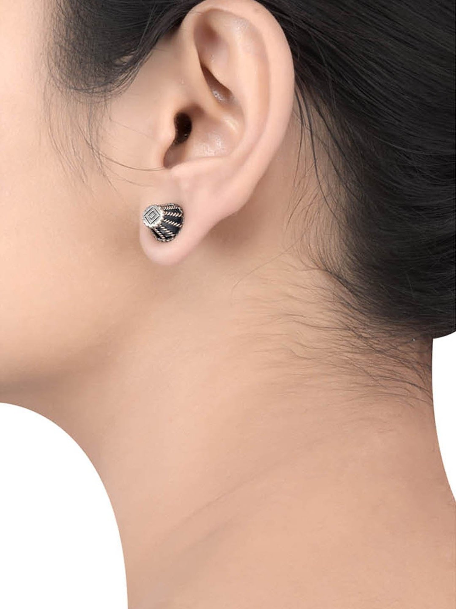 Tribe Amrapali Silver-Plated Coastal Pin Masaba Stud Earrings