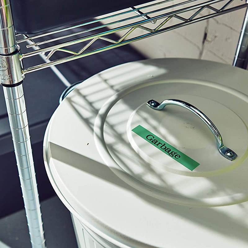 Laminated Tape Black on Green 18mm TZe741