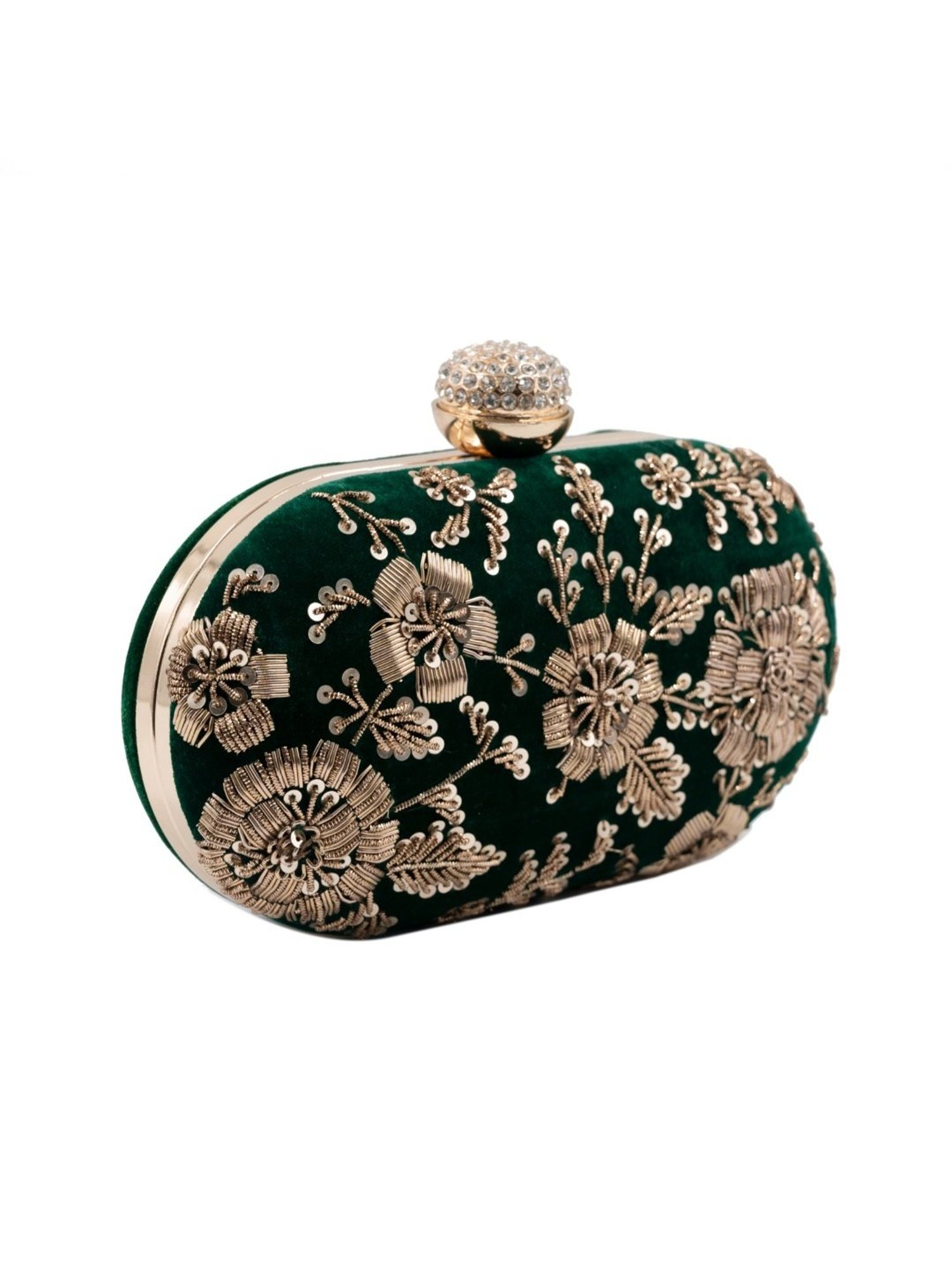 Sugarcrush Green Luxury Embroidered Small Clutch