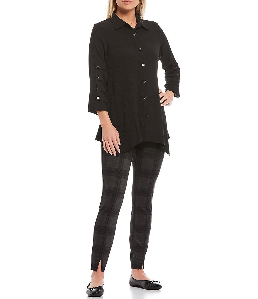 NYDJ Piedmont Plaid Print Pull-On Leggings