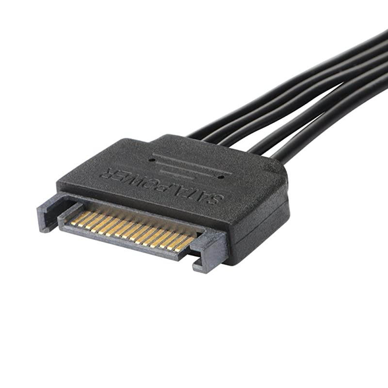 15 Pin SATA Power Extension Cable 3Pack Male to Female Cable 10 inch Black 3 Pack