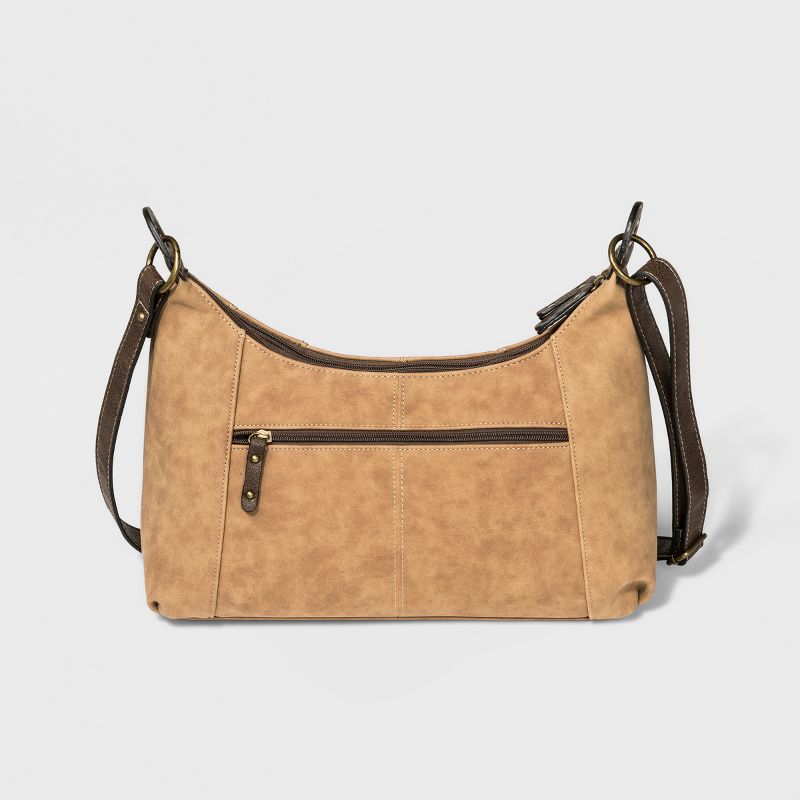 Bolo Zip Closure Leather Montville Crossbody Bag - Brown