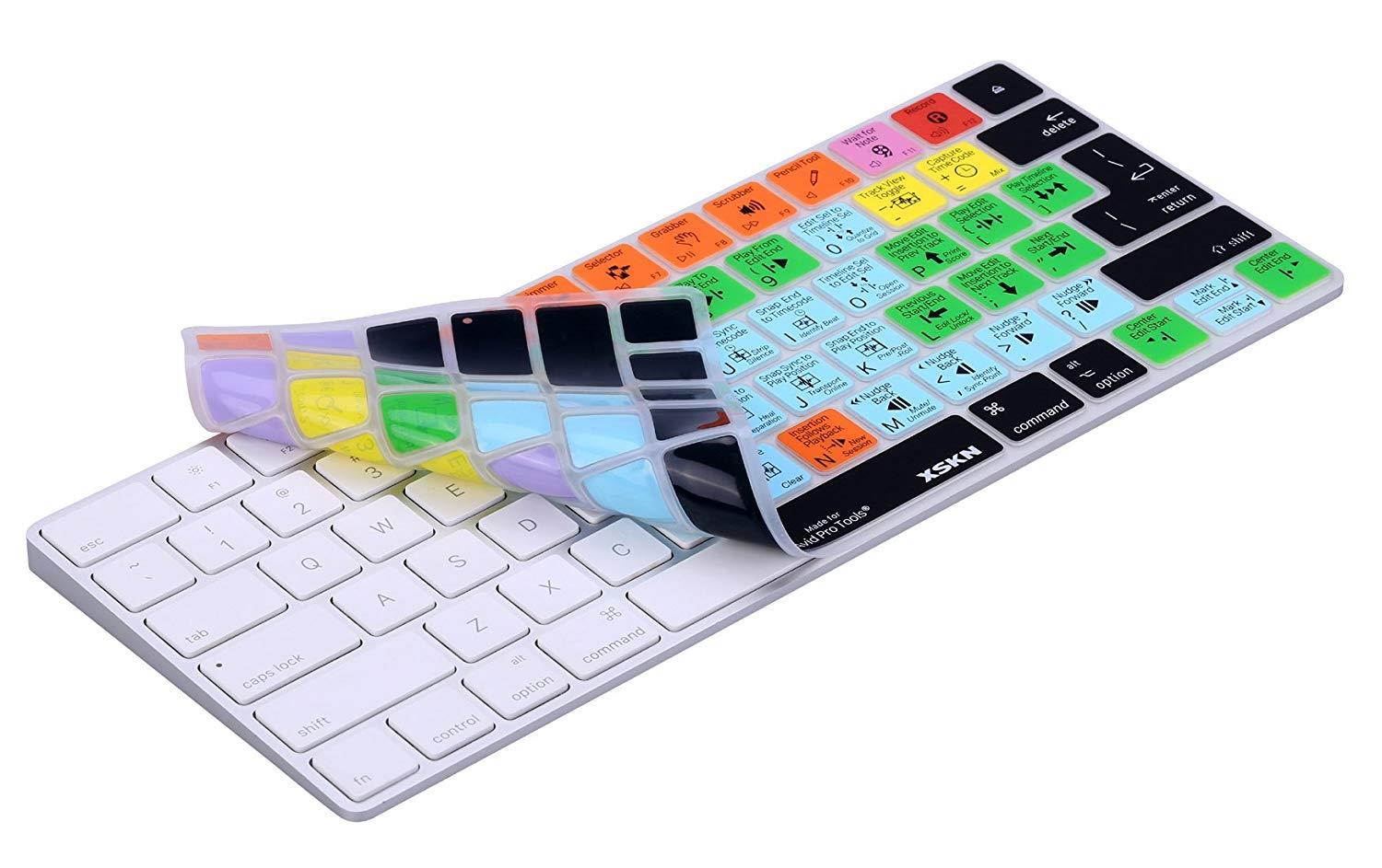 XSKN Magic Keyboard Avid Pro Tools Shortcut Keyboard Cover, Durable Avid Hotkeys Silicone Keyboard Skin for Apple Magic Keyboard MLA22LL/A