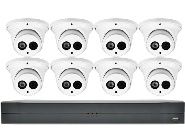 LaView Saturn Professional 16ch DVR with 8x 4MP Turrets Cameras