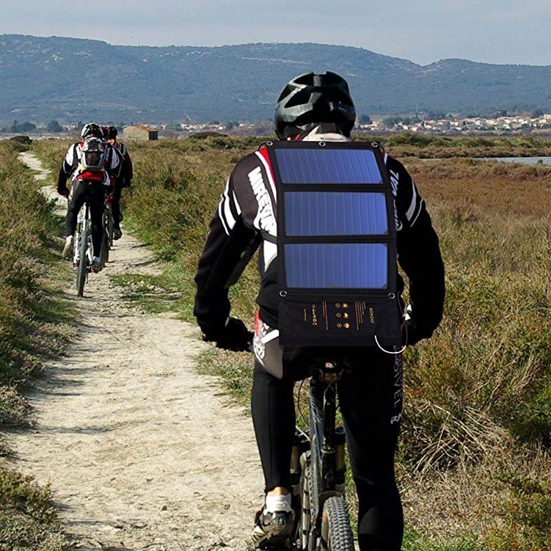 USB Solar Panel,  22W 2-Port Solar Charger(5V/4.8A Max), Portable Foldable Solar Phone Charger Uses for iPhone12/11/XS Max/XR/X/8/7, iPad, Galaxy, LG, and Any USB Devices.