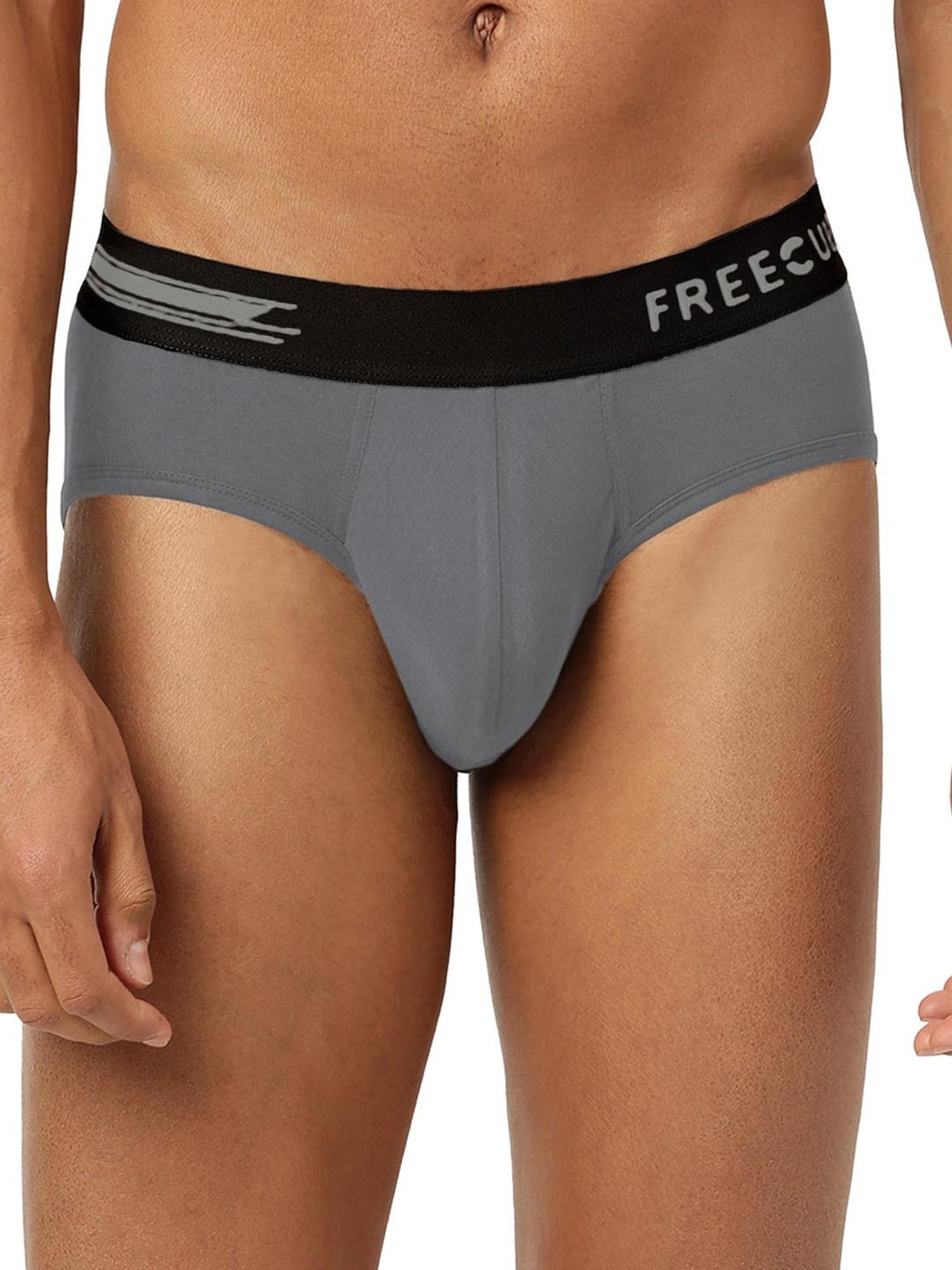 Freecultr Midnight Blue & Ash Grey Comfort Fit Briefs - Pack of 2