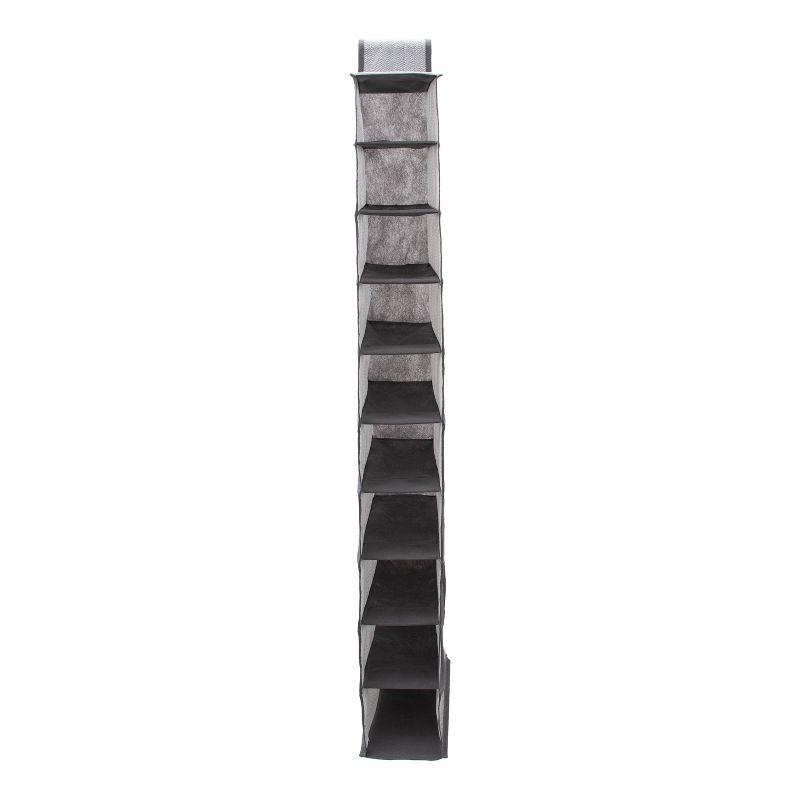 Simplify 10 Shelf Shoe Organizer Gray