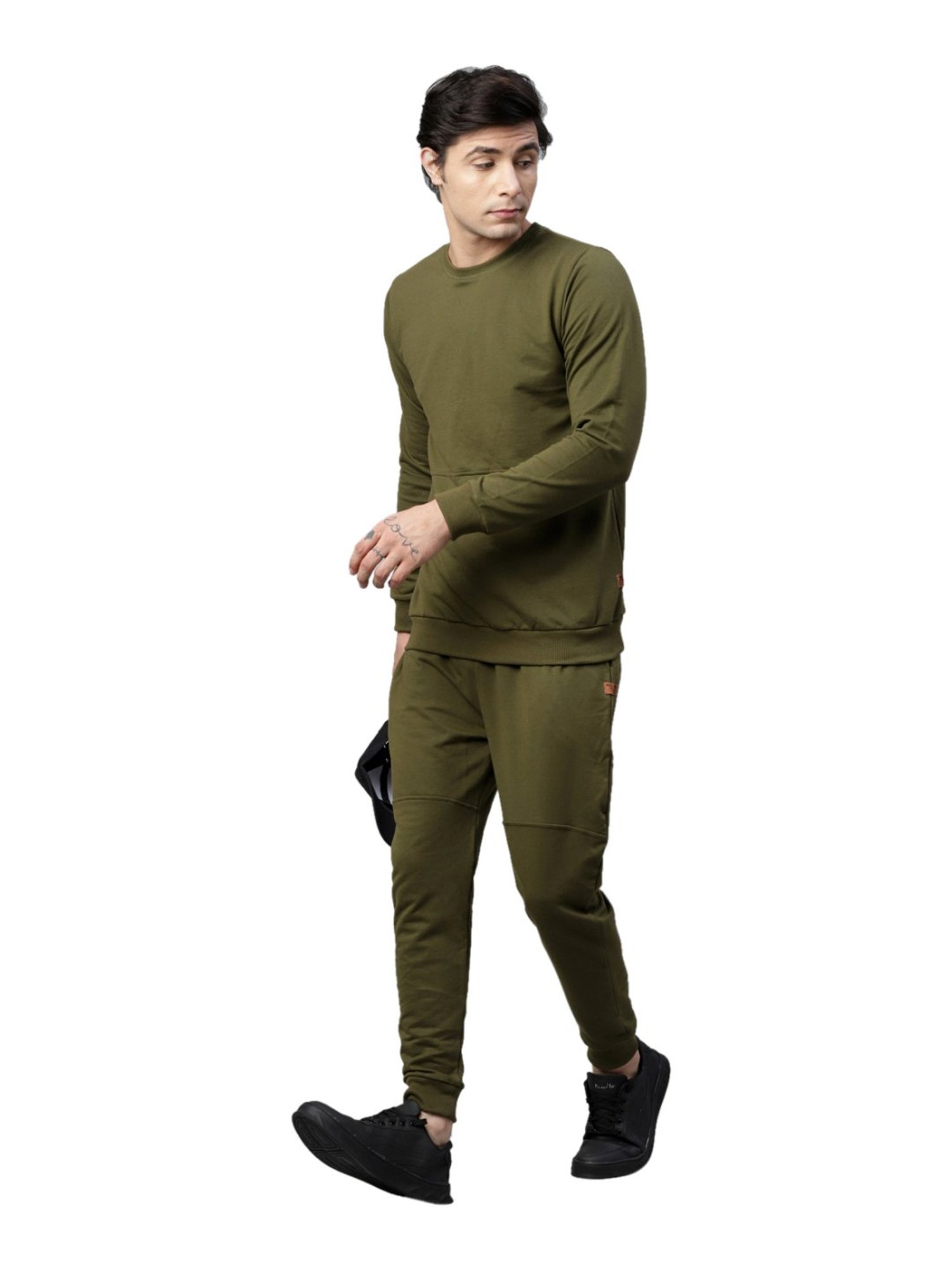 Rigo Olive Green Regular Fit Tracksuit