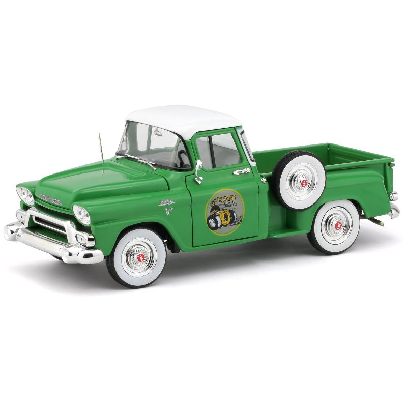 1958 GMC Stepside Pickup Truck Aspen Green w/White Top "HAYS" Ltd Ed to 5,880 pcs 1/24 Diecast Model Car by M2 Machines