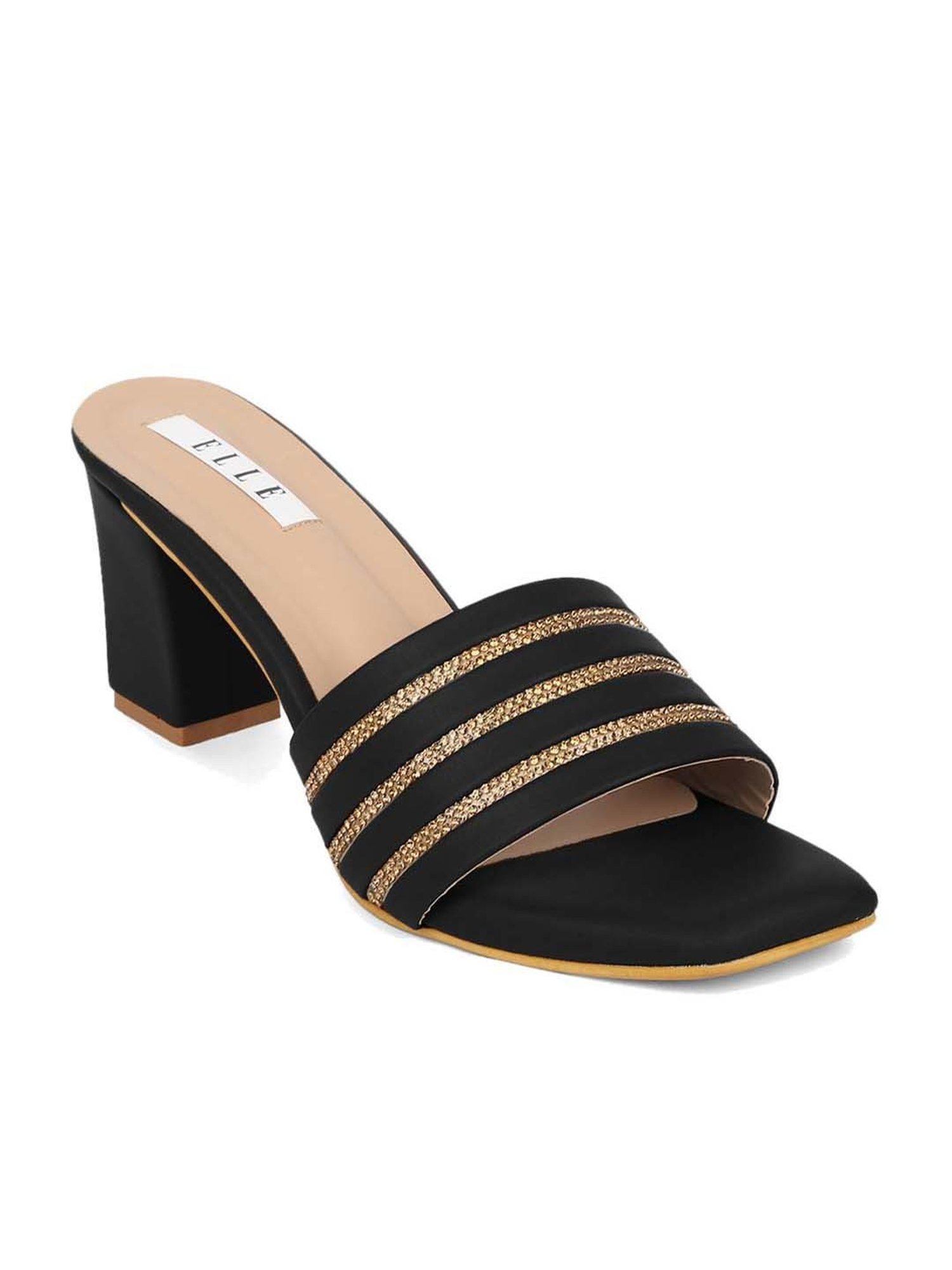 Elle Women's Black Casual Sandals