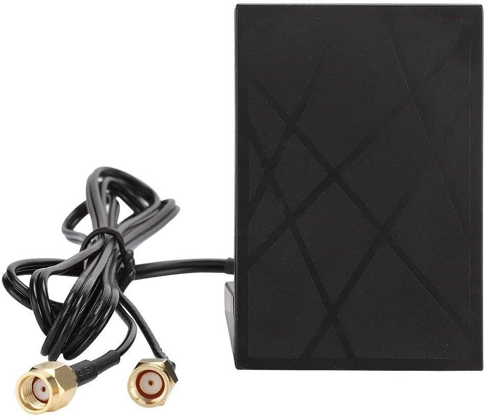 ASHATA 8dBi 2.4GHz 5GHz Dual Band WiFi Antenna Dual RP-SMA Connector Wireless Network Cards Extension Cord for Asus Linksys Router