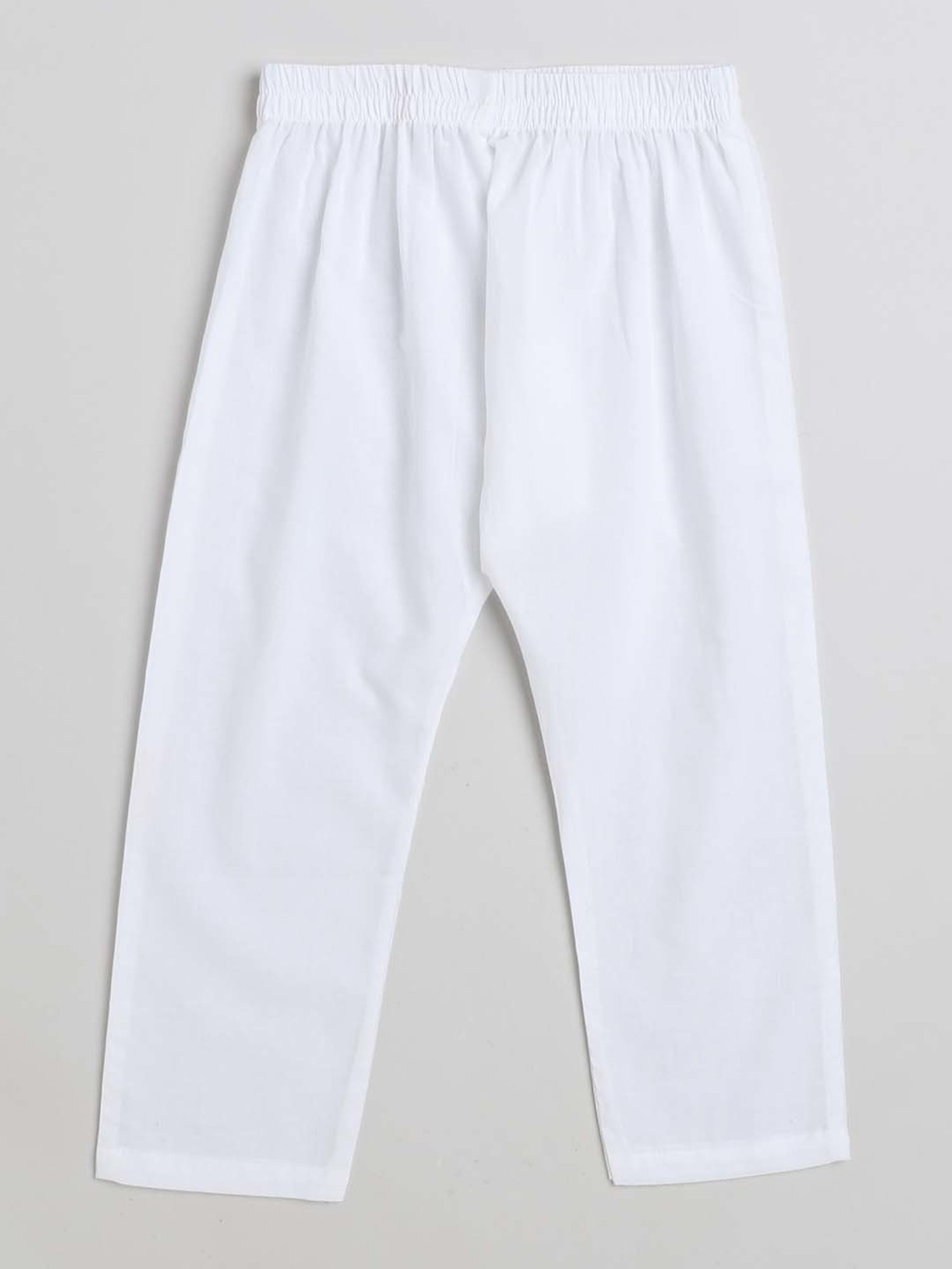 The Magic Wand Kids Blue & White Cotton Printed Full Sleeves Kurta Set