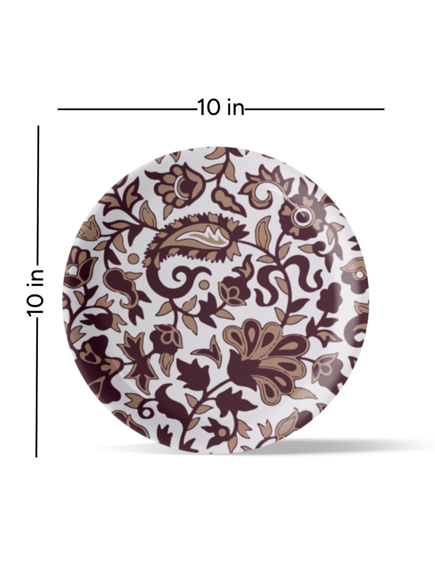 Nestroots Paisley Print Multicolor Porcelain Wall Plate