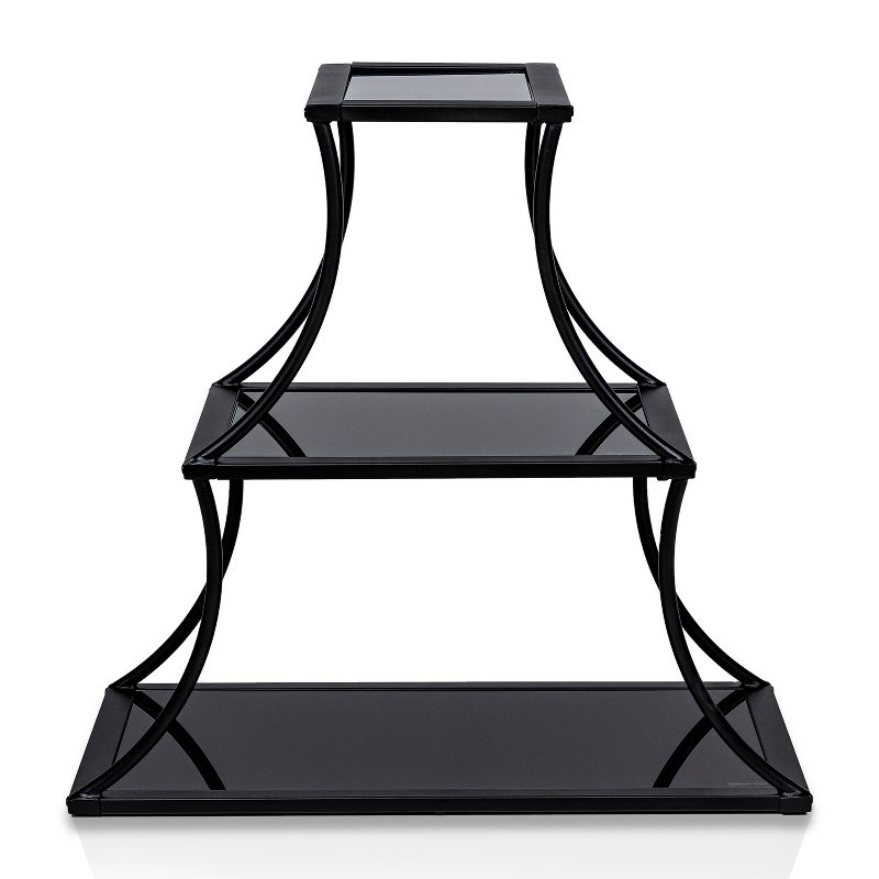 34.13" Kurry 3 Shelves Bookshelf Sand Black - miBasics