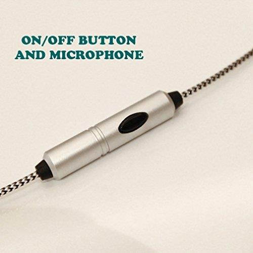 Premium Sound Quality Wired Headset Metal Earbuds Earphones Microphone for Cricket Nokia Lumia 630 - Cricket Nokia Lumia 635 - Cricket Samsung Amp 2 - Cricket Samsung Galaxy Amp Prime