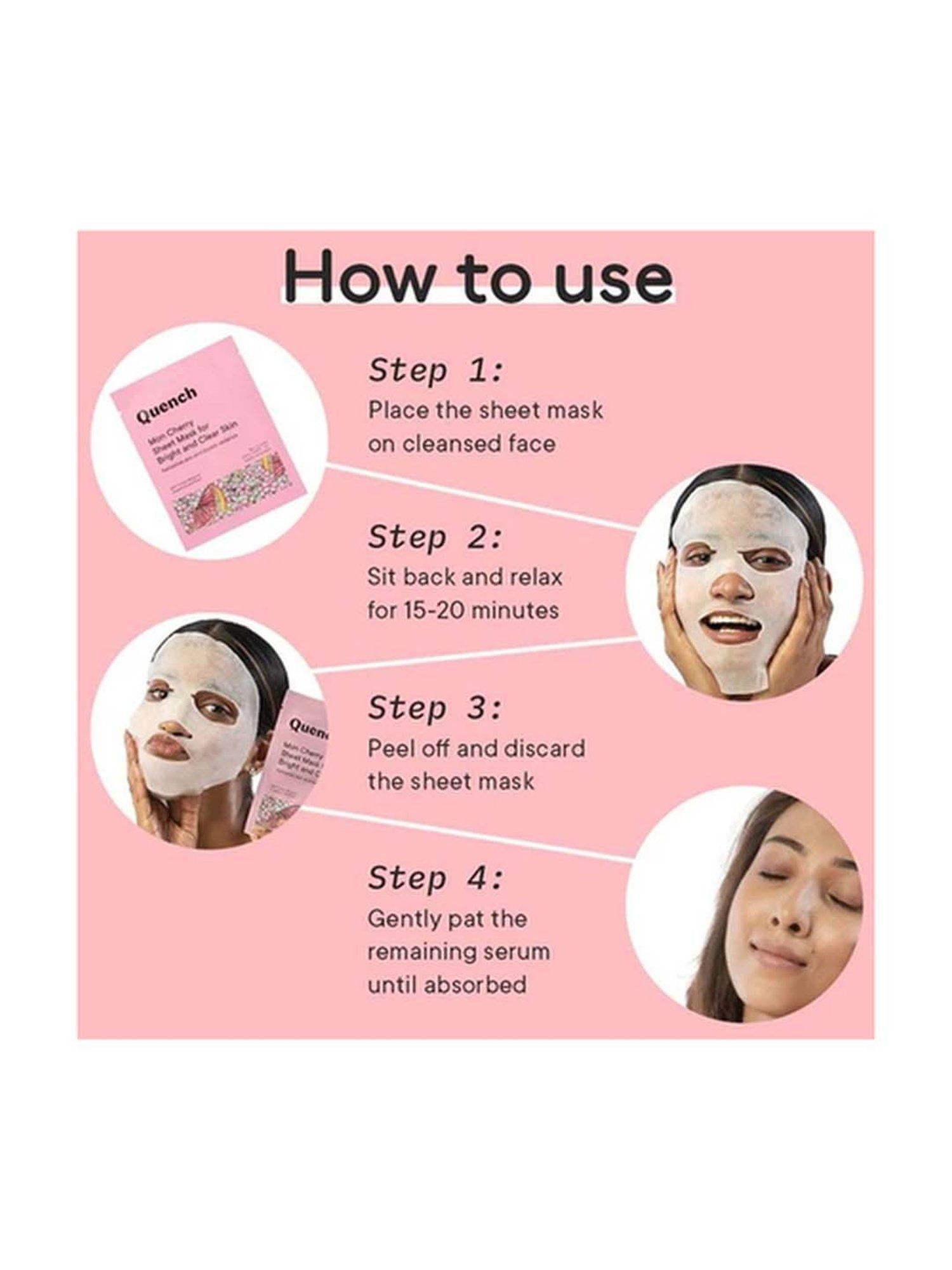 MONDSUB WitchHazel+Lavender+Q10 Sheet Masks (Pack of 3) - 20 gm Each