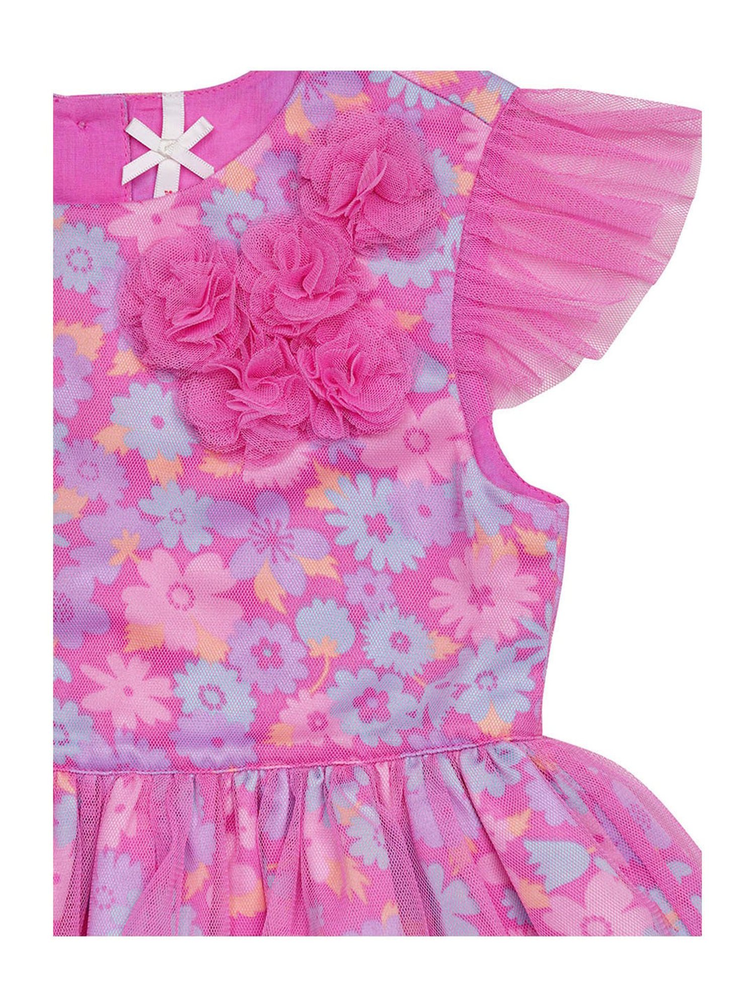 H by Hamleys Girls Pink Floral A Line Dress