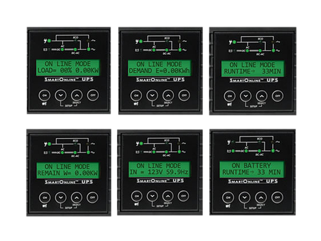 PR1000LCDRT2U Smart App Sinewave UPS System, 1000VA/900W, 8 Outlets, AVR, 2U Rack/Tower Black