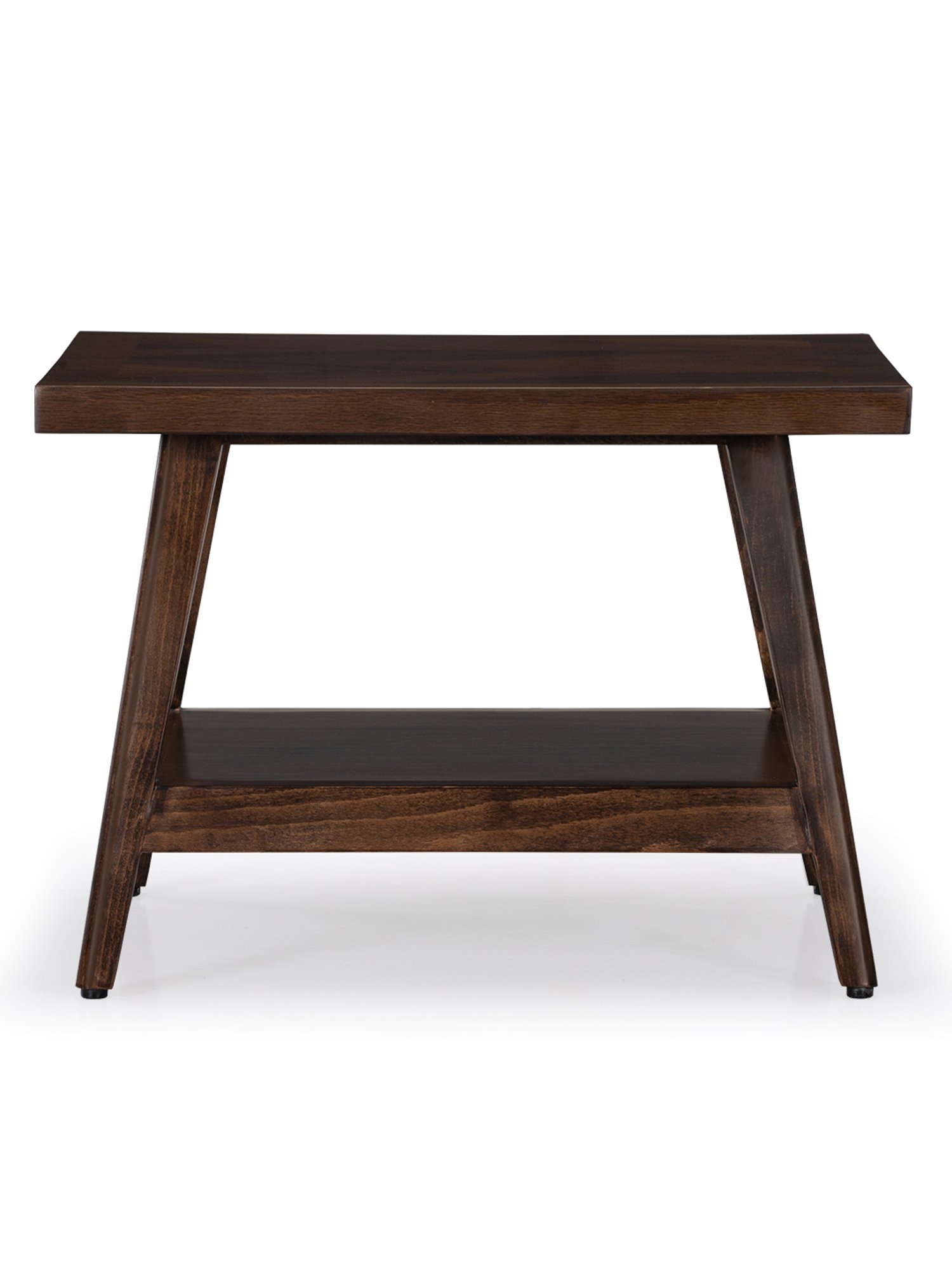 Durian Symphony Brown Solid Wood Veneer Side & End Table