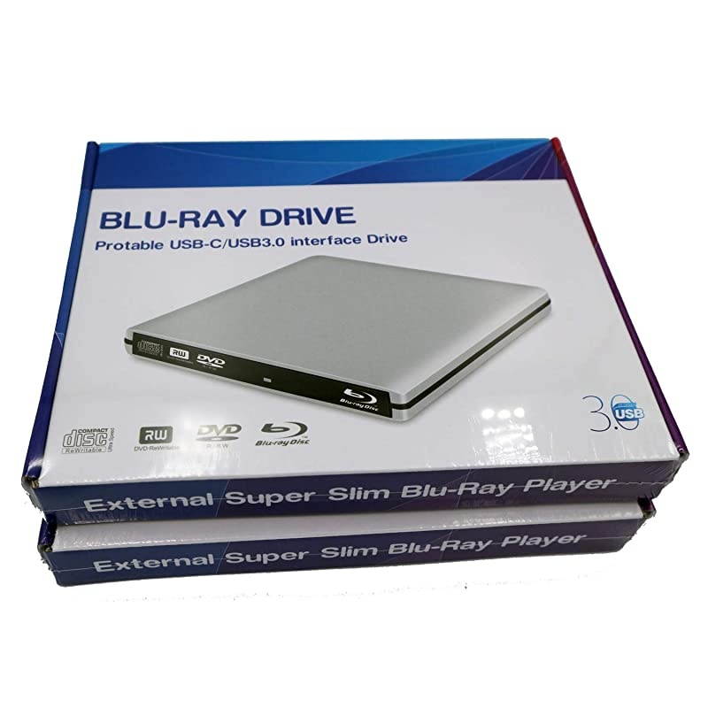 Aluminum USB C USB 30 3D Bluray Burner DVD CD Writer Drive Compatible with 2012 to 2019 MacBook Air MacBook Pro New iMac and All Windows Pcs