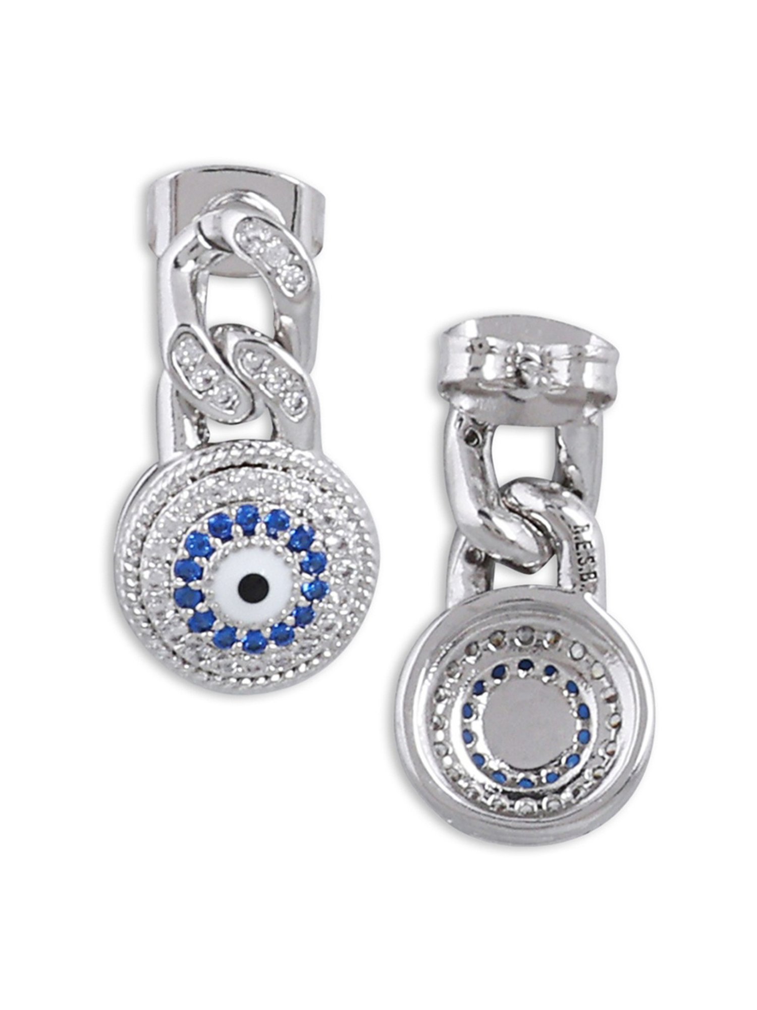 The Real Effect London 800 Sterling Silver Stud Earrings for Women