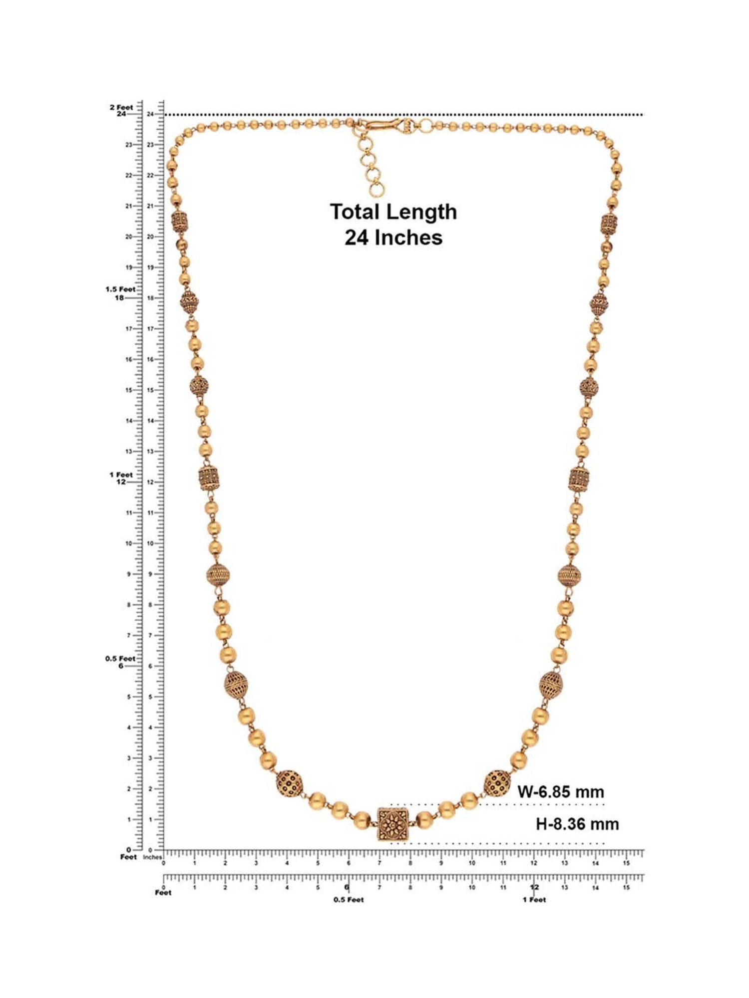 CKC Opulent Fusion: Oxidized Gold Bead Necklace