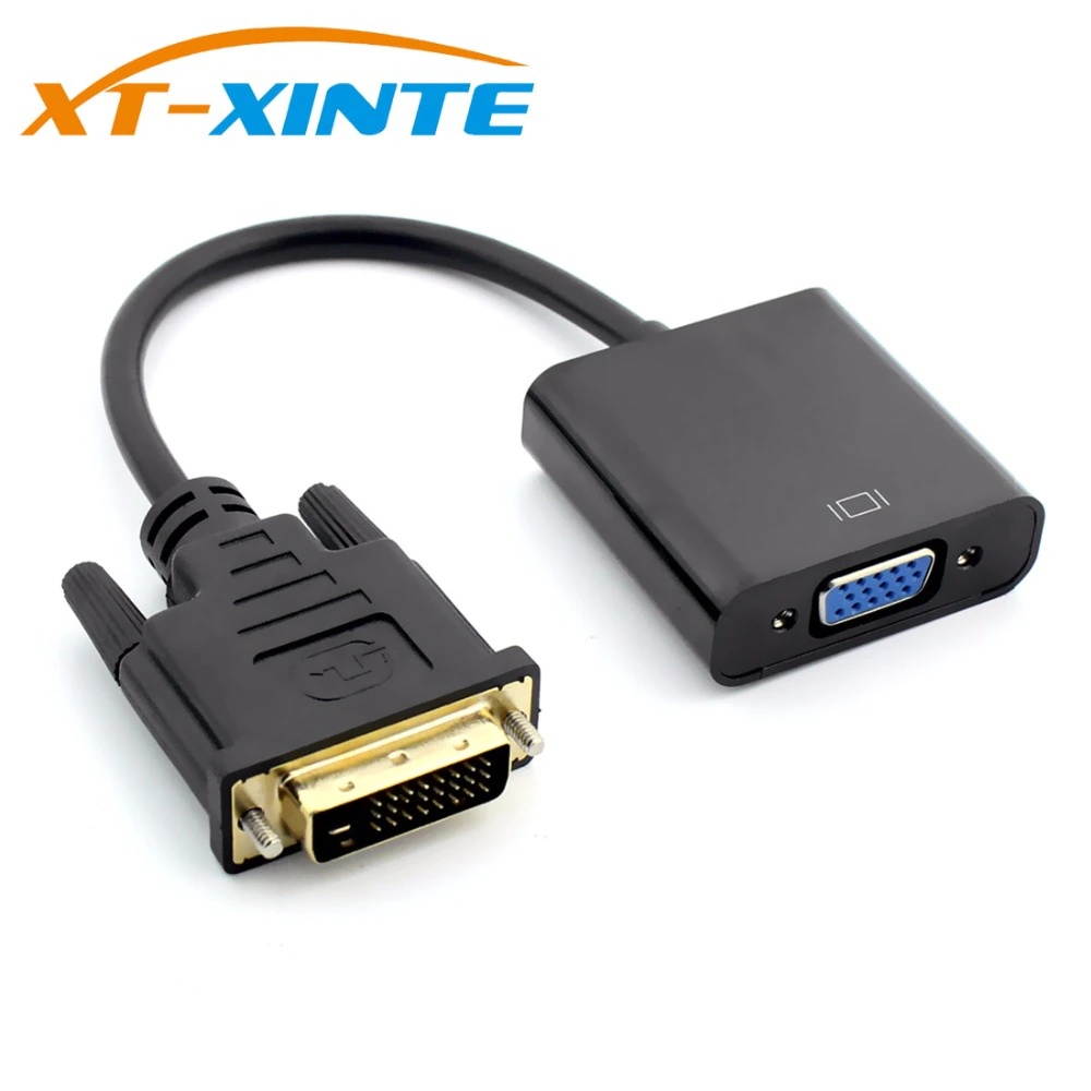 DVI to VGA Adapter 1080P DVI-D to VGA Adapter Cable Digital DVI 24+1 Male to 15 Pin VGA Female Video Converter for PC Display