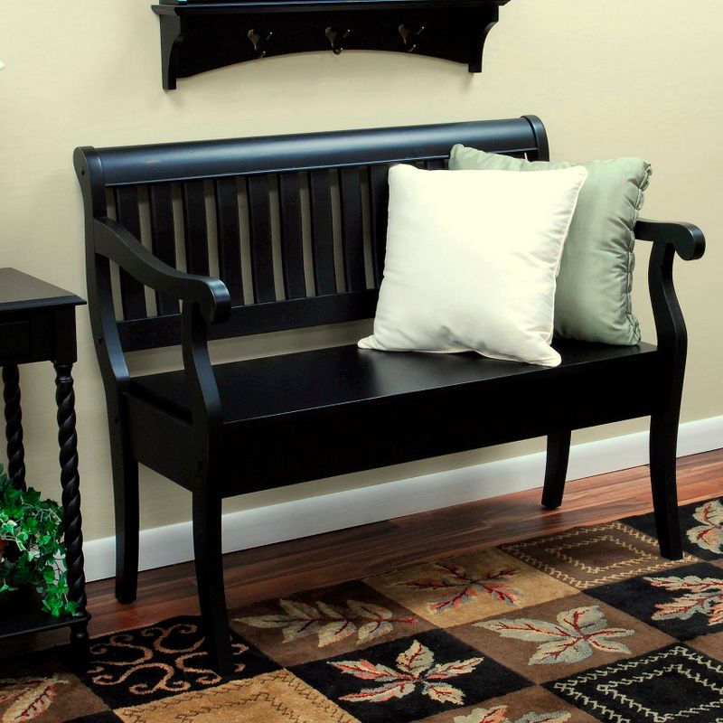 Martha Storage Bench Antique Black - Carolina Chair & Table