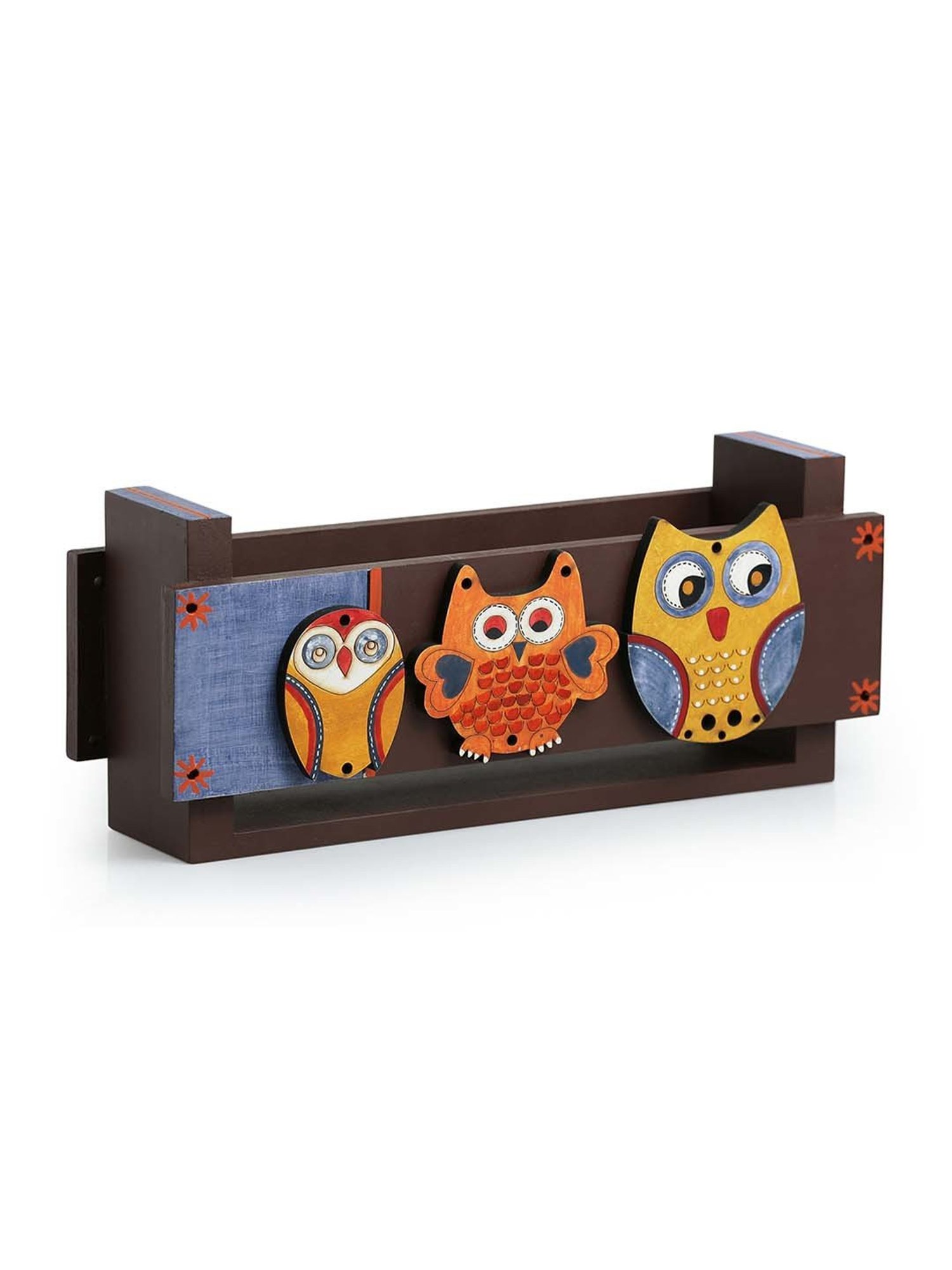 ExclusiveLane The Dancing Peacock Brown Sheesham Wood Napkin Holder - Set of 1