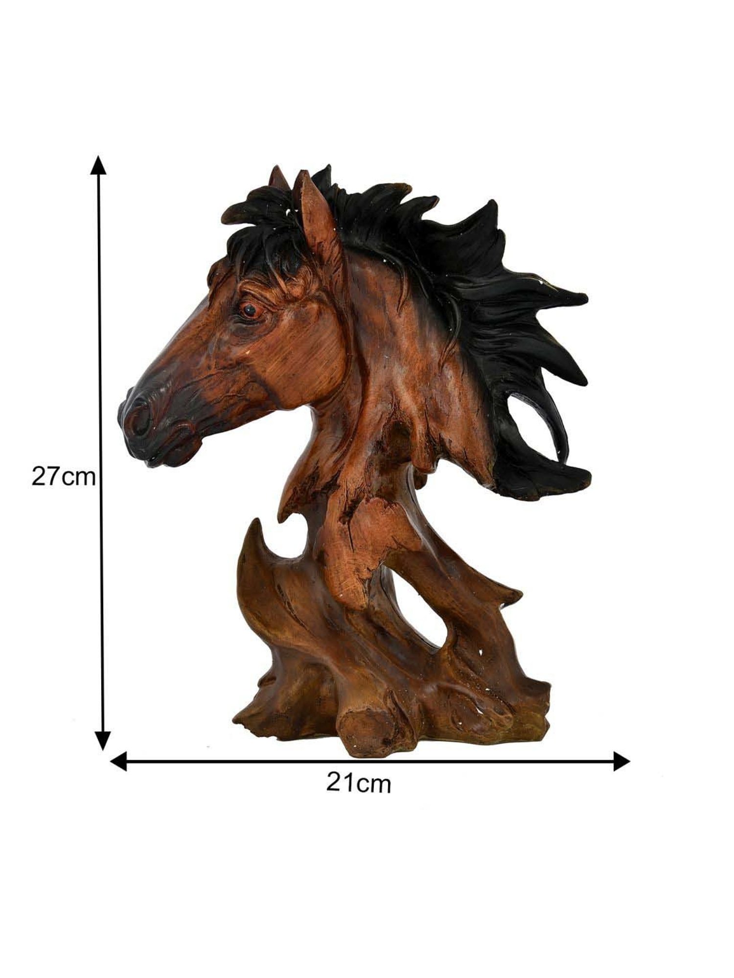 Tayhaa Brown Resin Horse Melody Showpiece