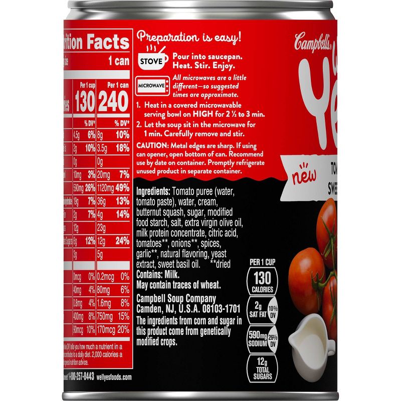 Campbell's Well Yes! Tomato Basil Bisque Lightly Salted - 16.3 fl oz