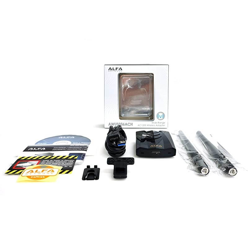 LongRange DualBand AC1200 Wireless USB 30 WiFi Adapter w2x 5dBi External Antennas 24GHz 300Mbps5GHz 867Mbps 80211ac A B G N